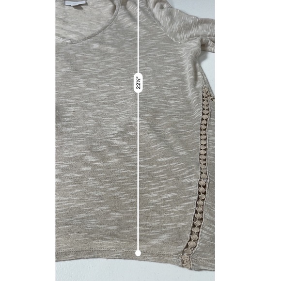 J. Jill Womens Asymmetric Tunic Top Sz M/L Long Sleeve Linen Cotton - Picture 7 of 11